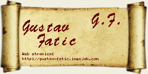 Gustav Fatić vizit kartica